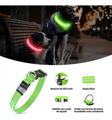 COLLAR LED RESISTENTE DE MASCOTAS